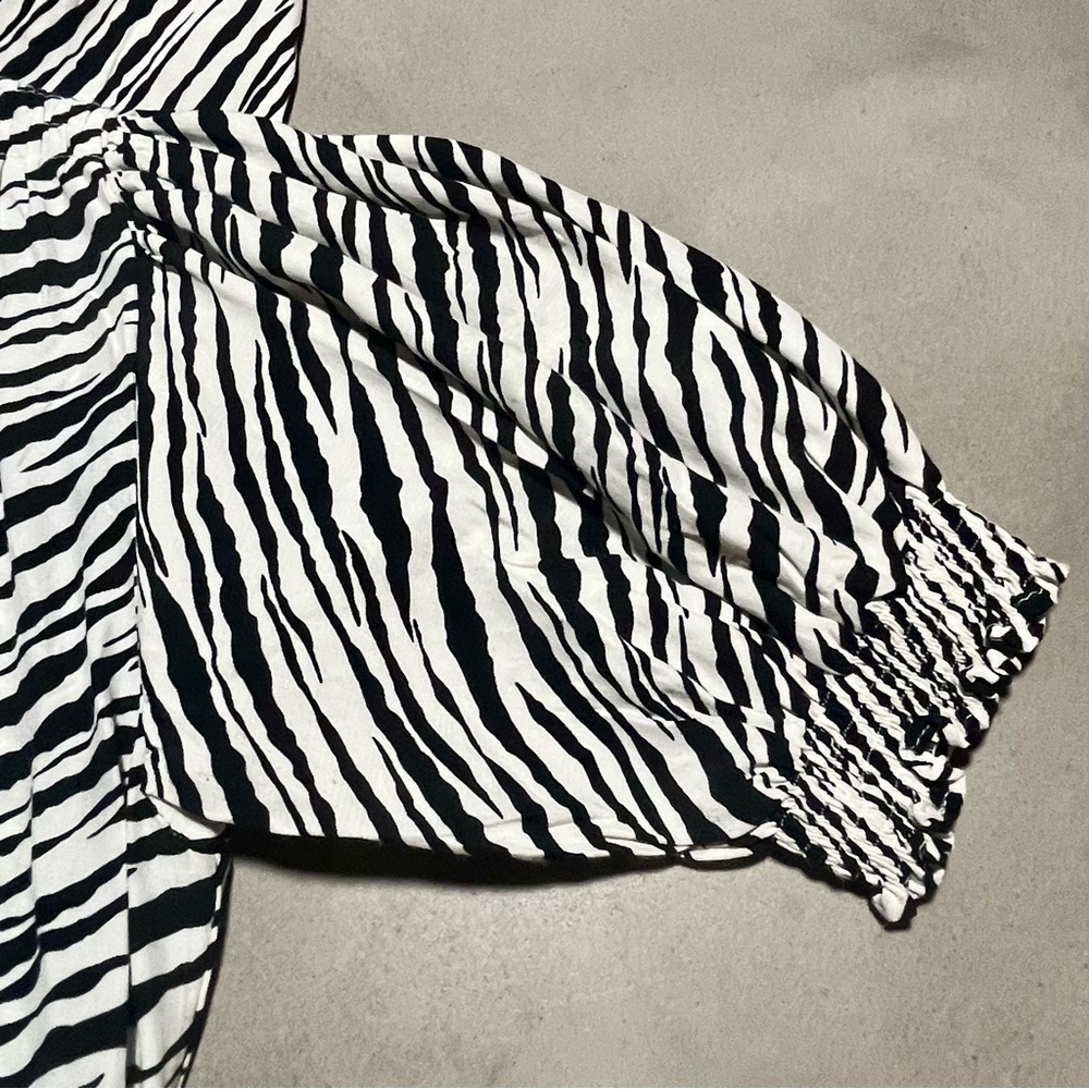 NWT Faithful the Brand Monochrome Zebra Pattern Dress - Picture 7 of 10